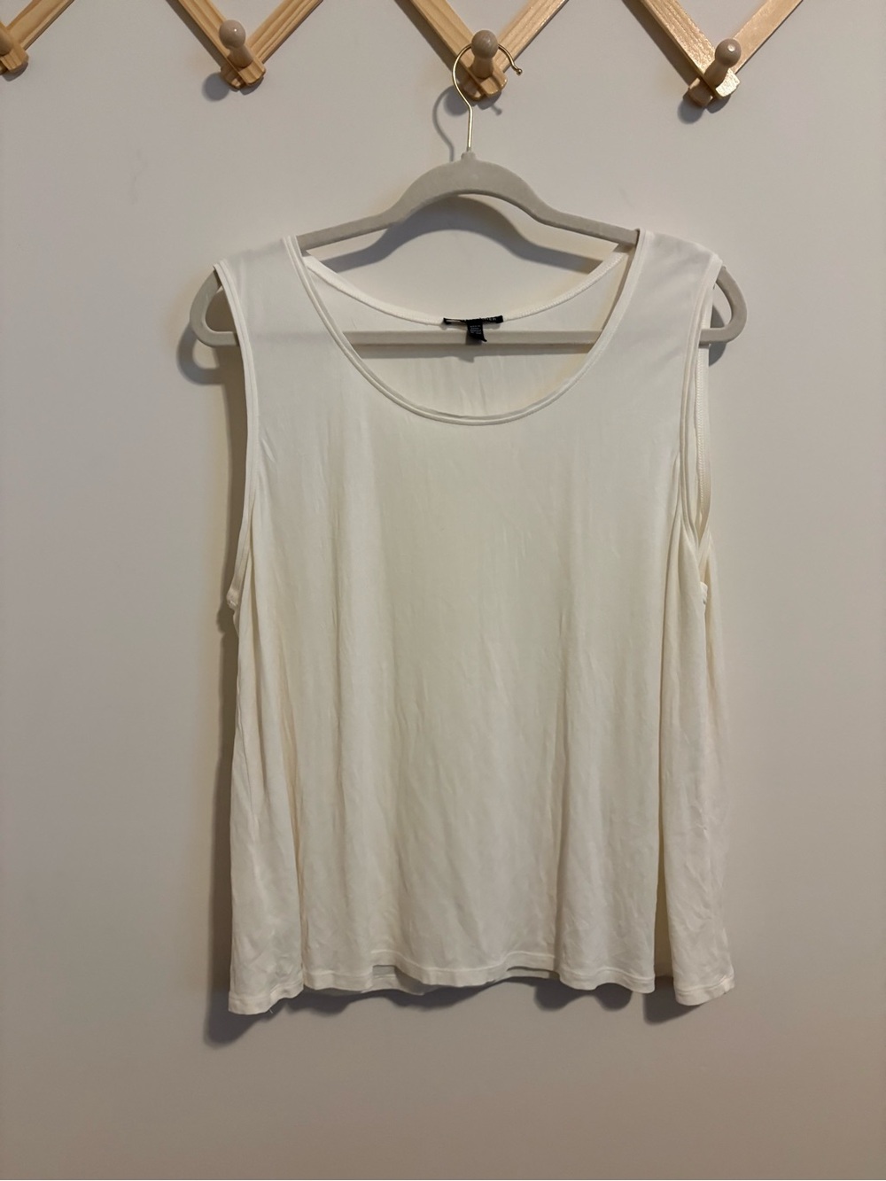Eileen Fisher Off-White Silk Tank size XL